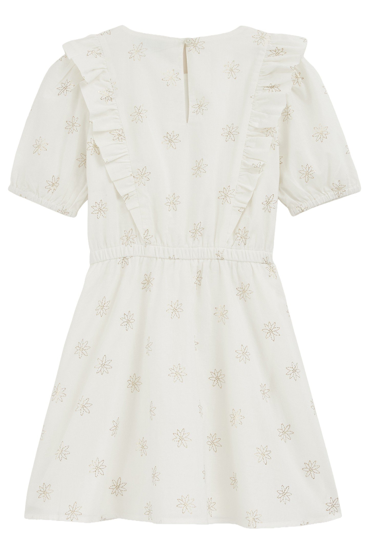 GIRLS DRESS MID LENGTH WHITE 4