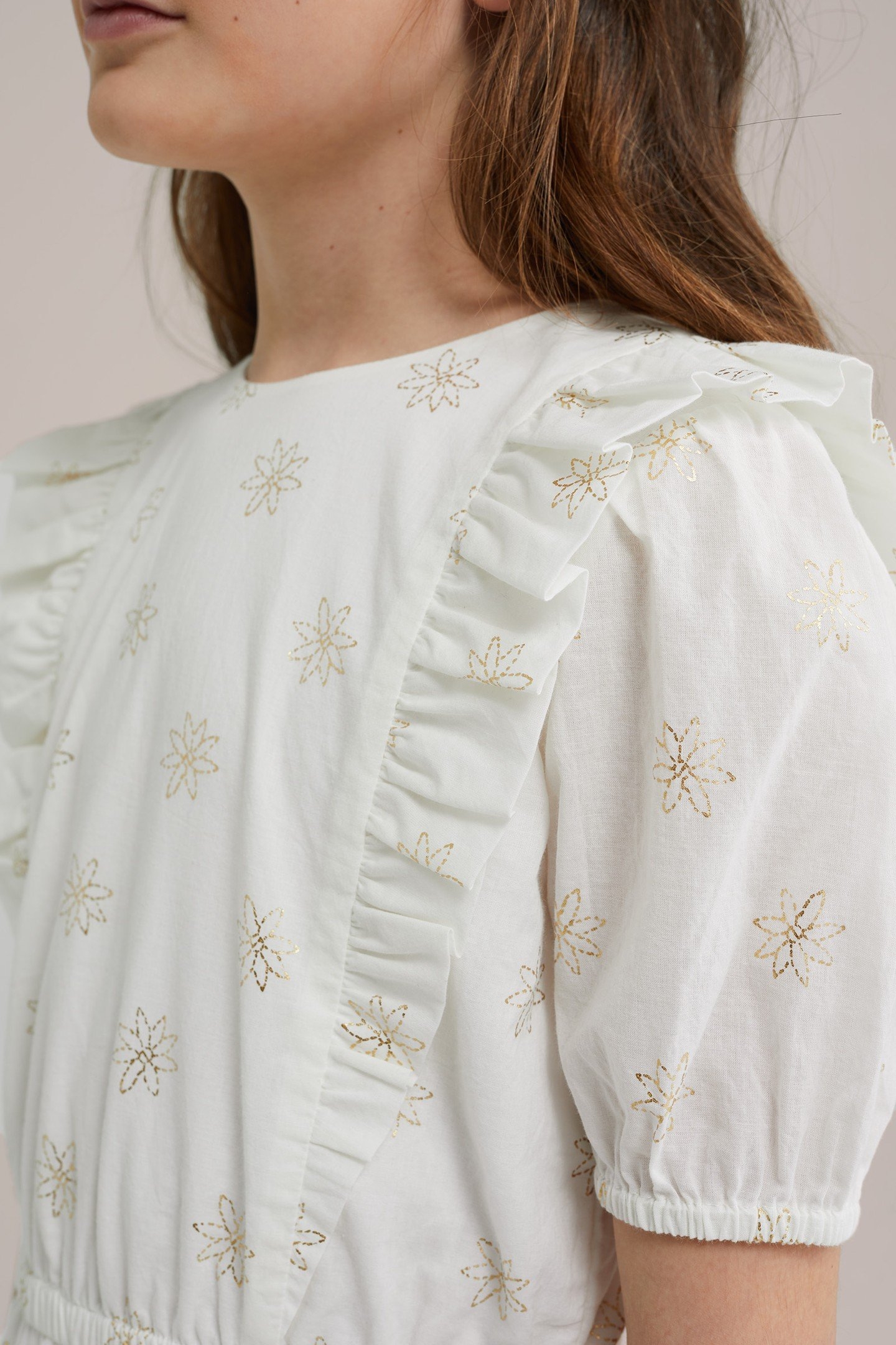 GIRLS DRESS MID LENGTH WHITE 5