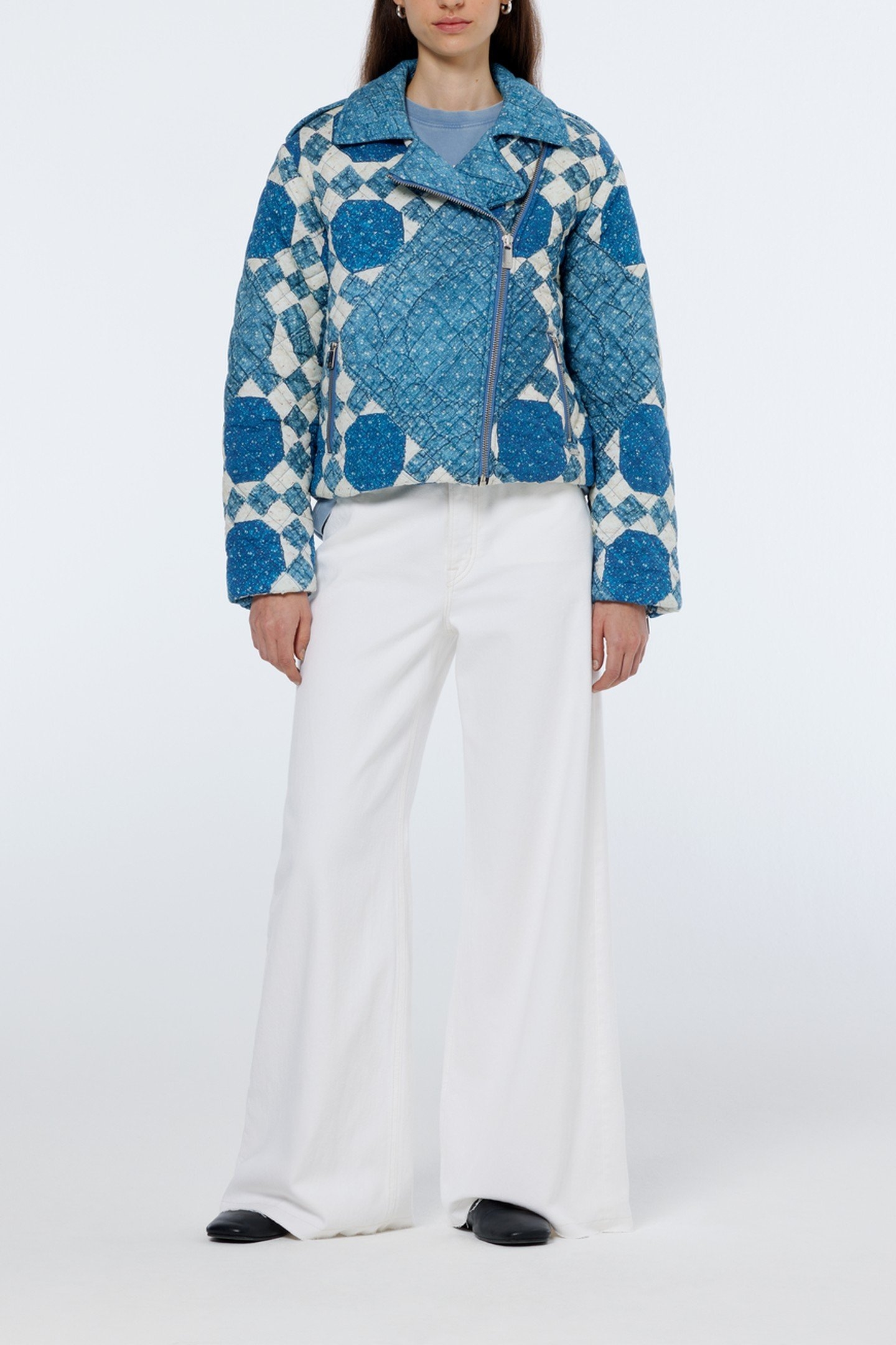 HEIRLOOM PRINT QUILTED BIKER JACKET HEIRLOOM QUILT 2