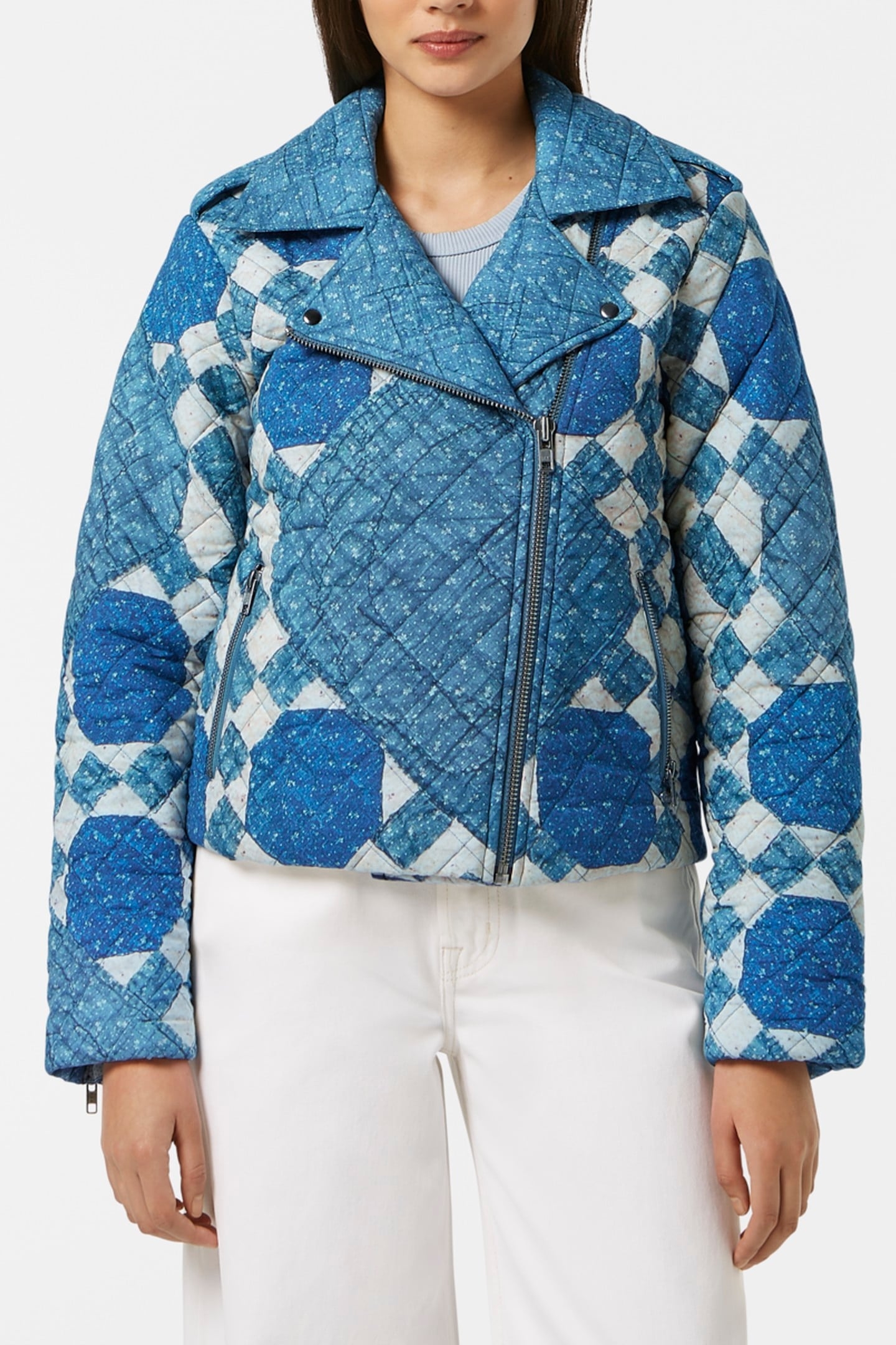 HEIRLOOM PRINT QUILTED BIKER JACKET HEIRLOOM QUILT 3