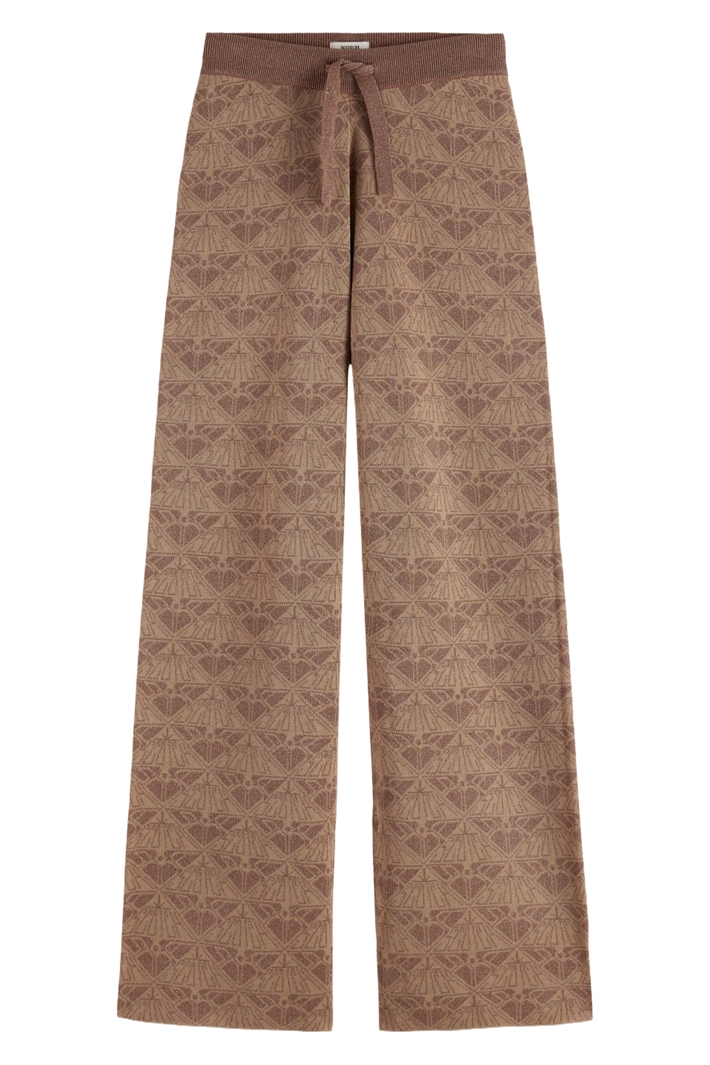 MONOGRAM JACQUARD KNITTED TROUSERS DESERT SAND 2