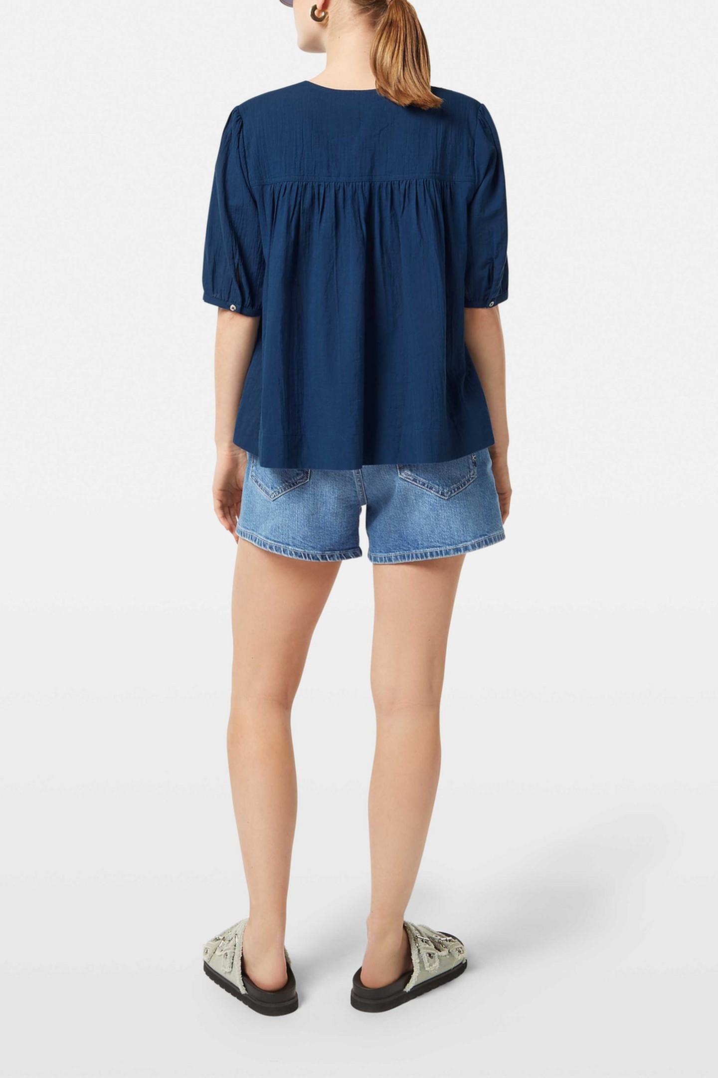 PRINTED SHORT SLEEVE TOP ATLANTIC BLUE 3