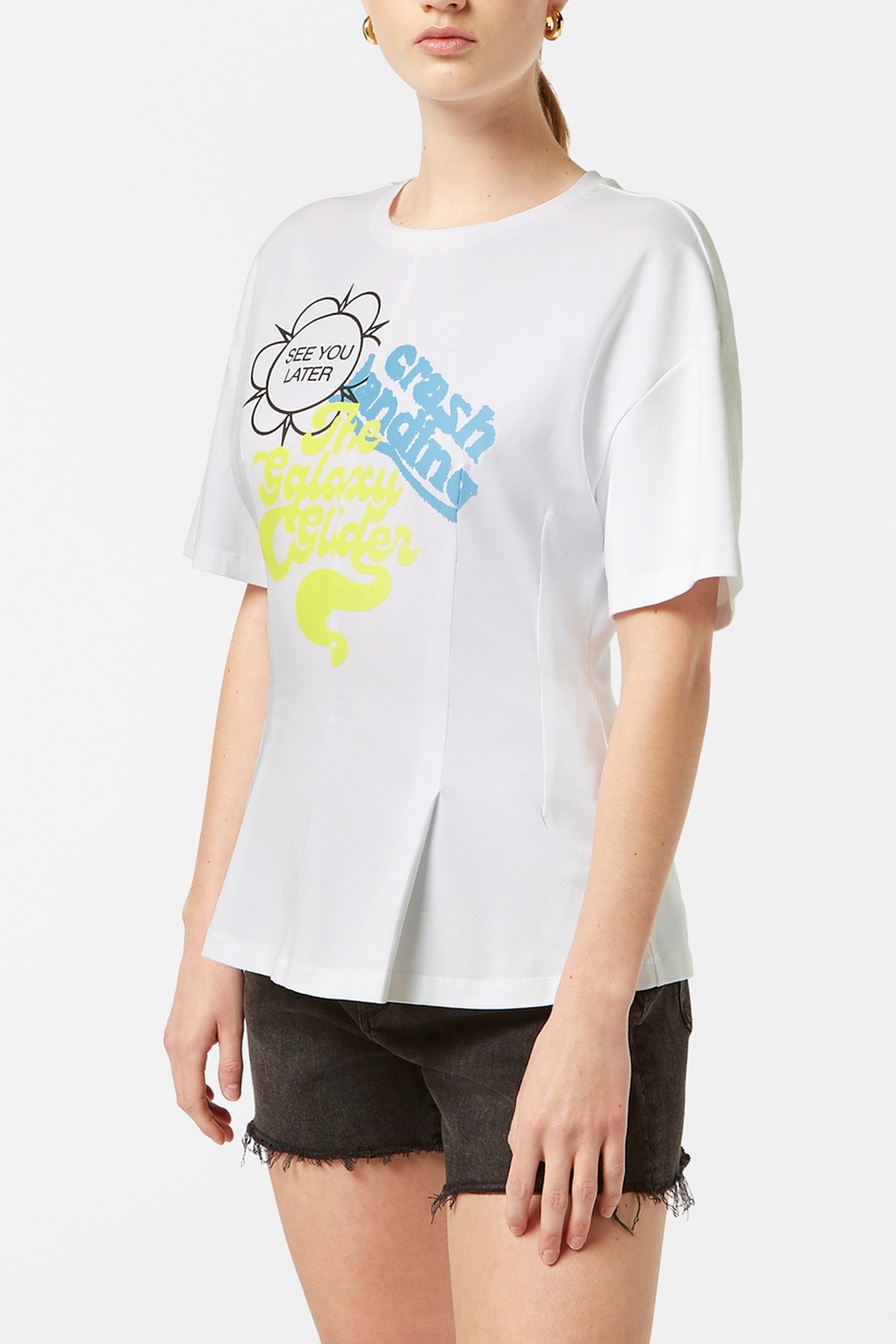 ARTWORK T-SHIRT WITH SHAPING WHITE 2