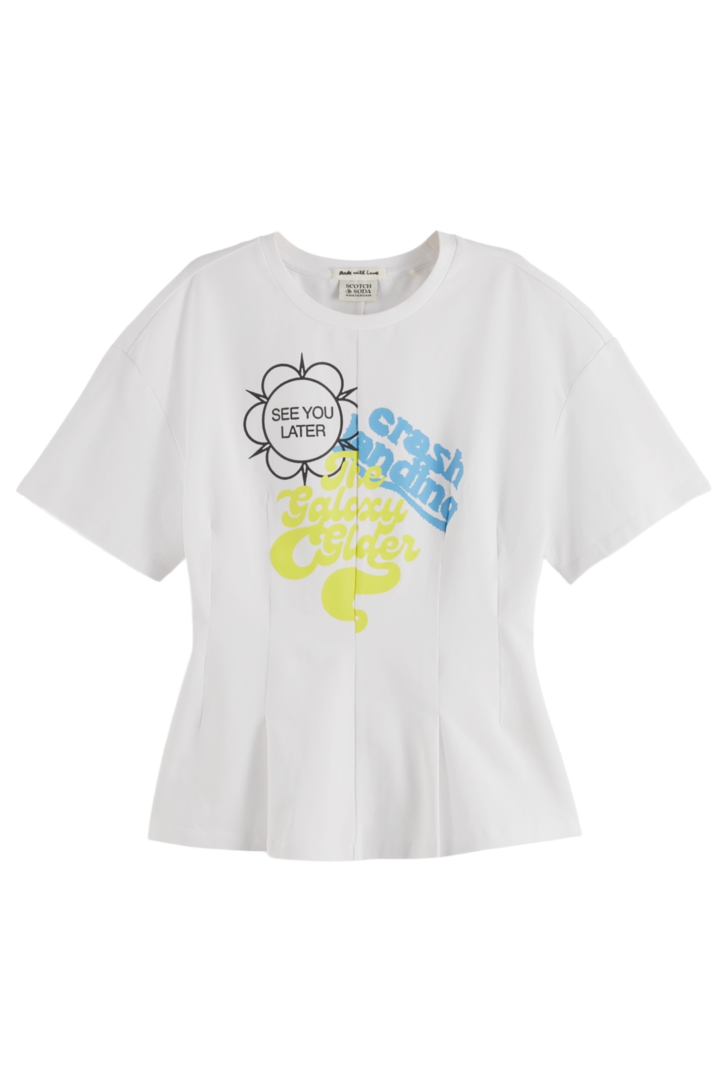 ARTWORK T-SHIRT WITH SHAPING WHITE 4