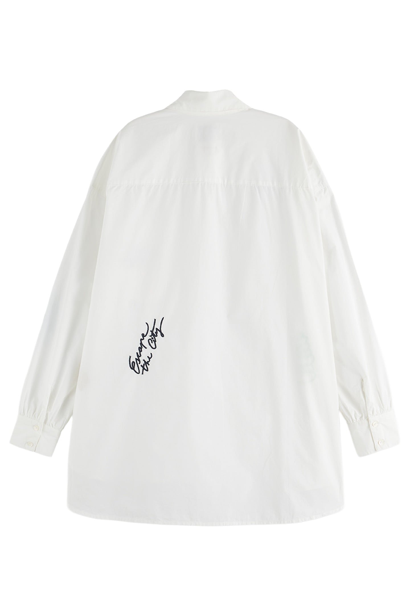 EMBROIDERED POPLIN SHIRT WHITE 5