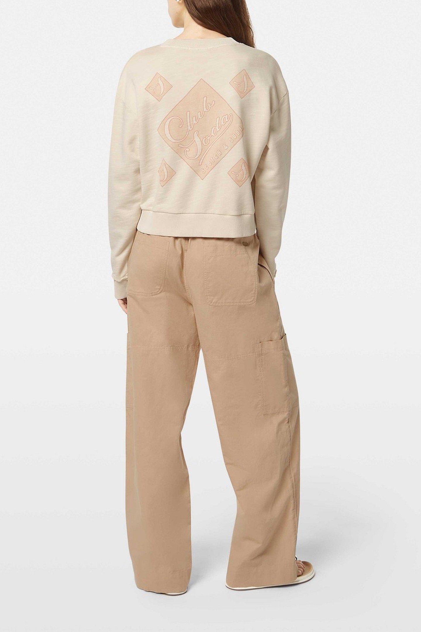 FRONT BACK ARTWORK GARMENT DYE LOOSE FIT SWEATSHIRT SOFT ICE 3