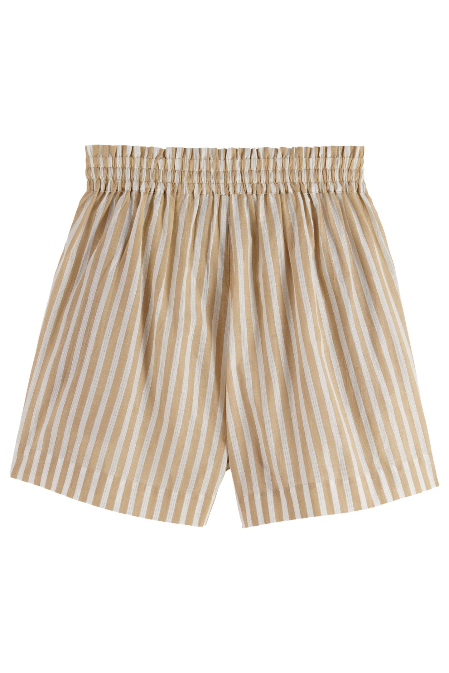 HIGH RISE LUREX STRIPE PRINTED SHORTS BLOCK PRINT 7