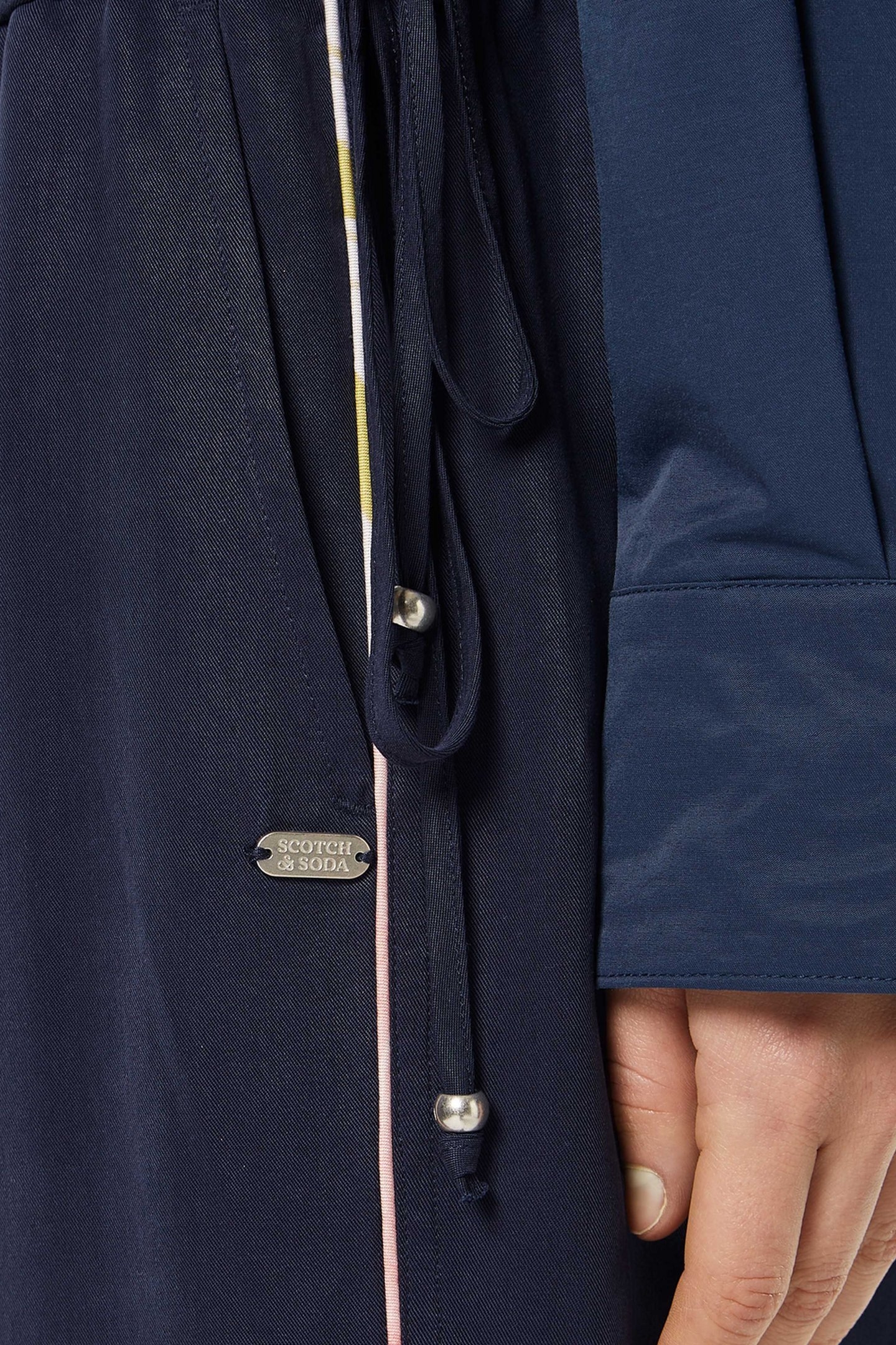 GIA - MID RISE WIDE LEG ELASTICATED TROUSERS MIDNIGHT BLUE 6