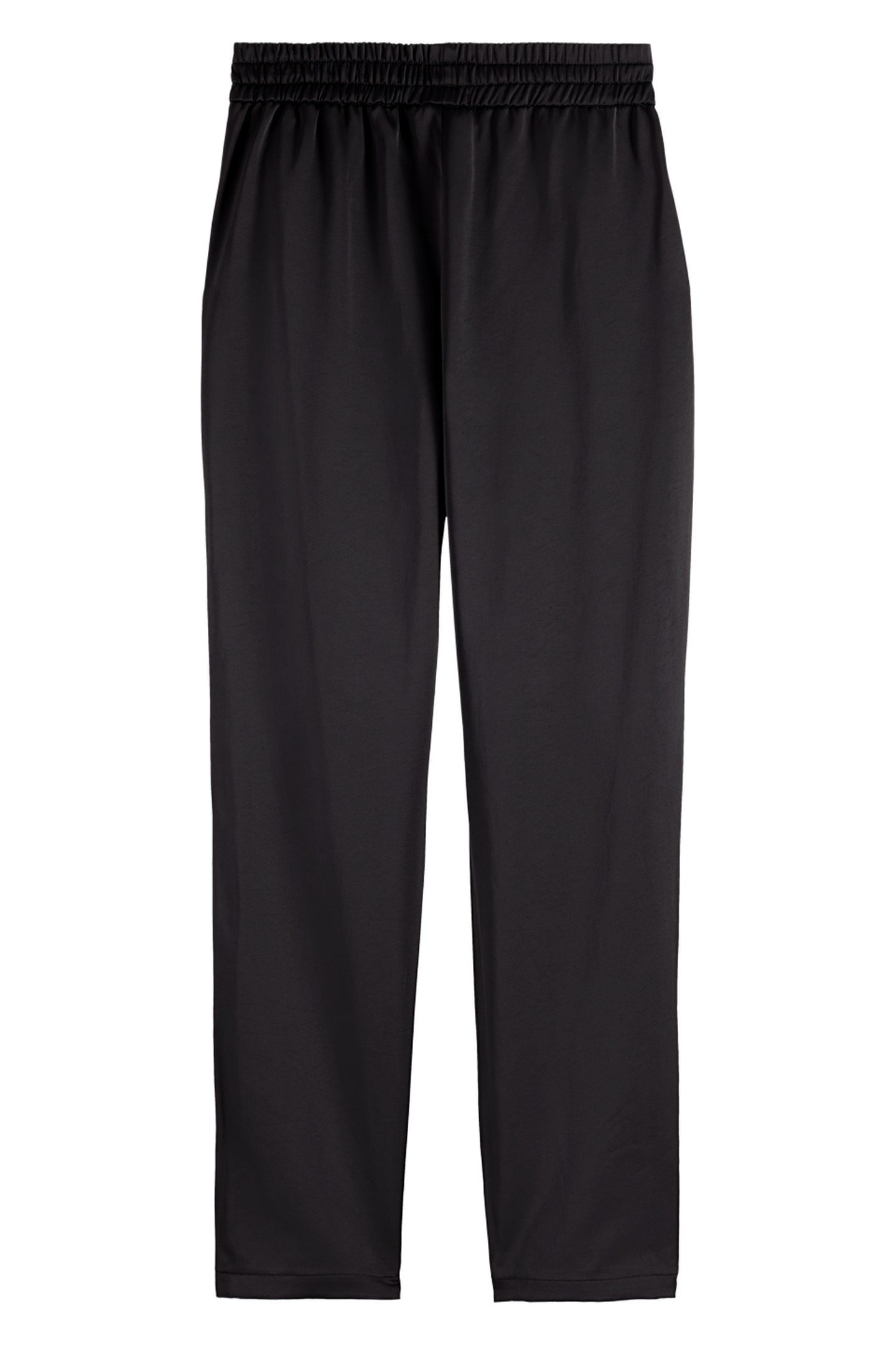 MAIA MID RISE SATIN PULL ON PANT BLACK 7