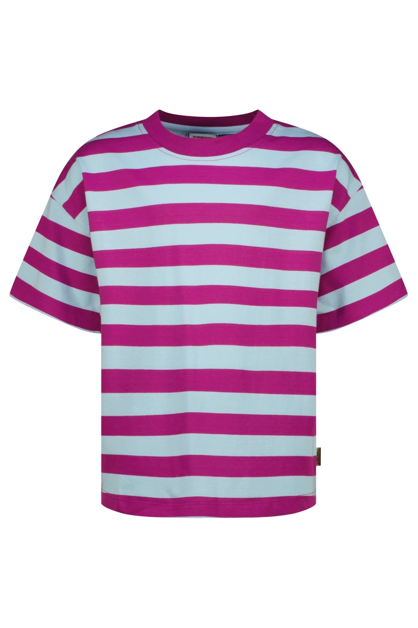 GIRLS BASIC STRIPE TEE T-SHIRT POWDER BLUE 1