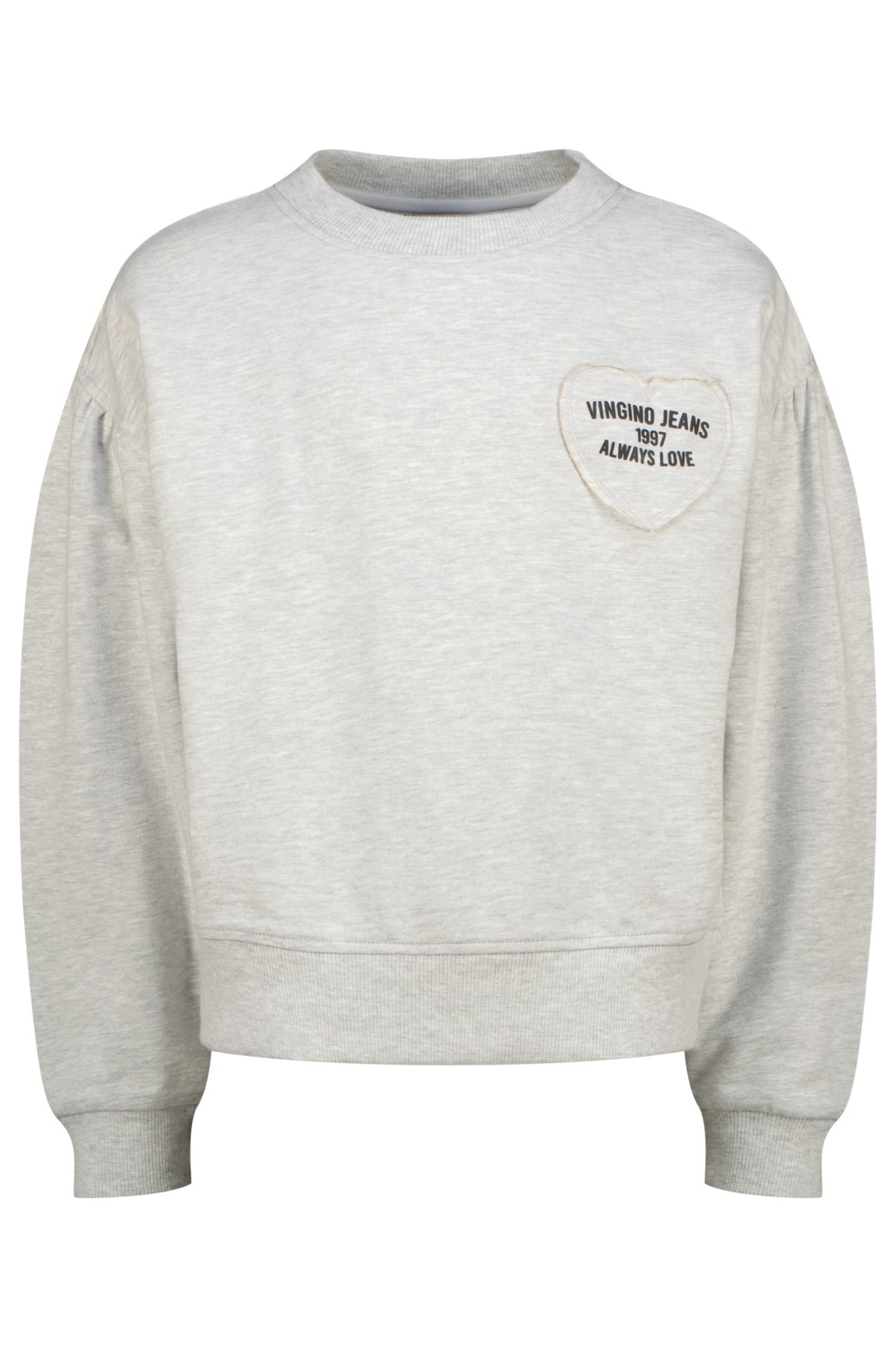 GIRLS NORANIE SWEATER LIGHT GREY MELEE 1