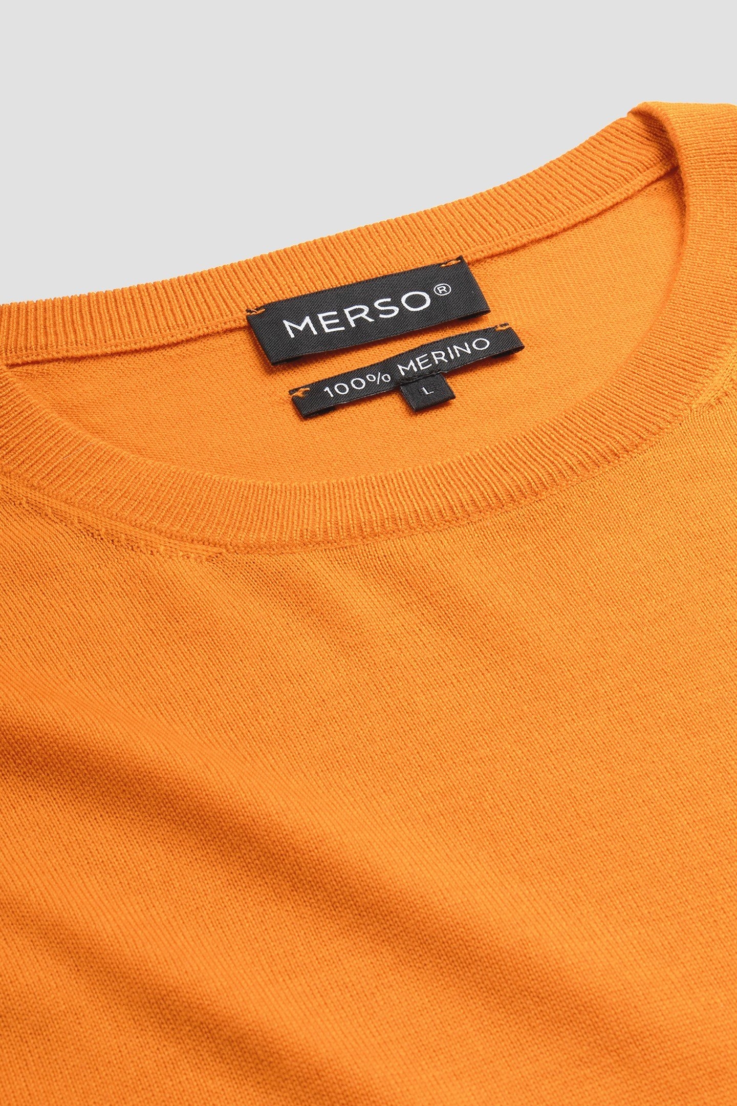 CREW NECK 100% MERINO CURCUMA ORANGE 6