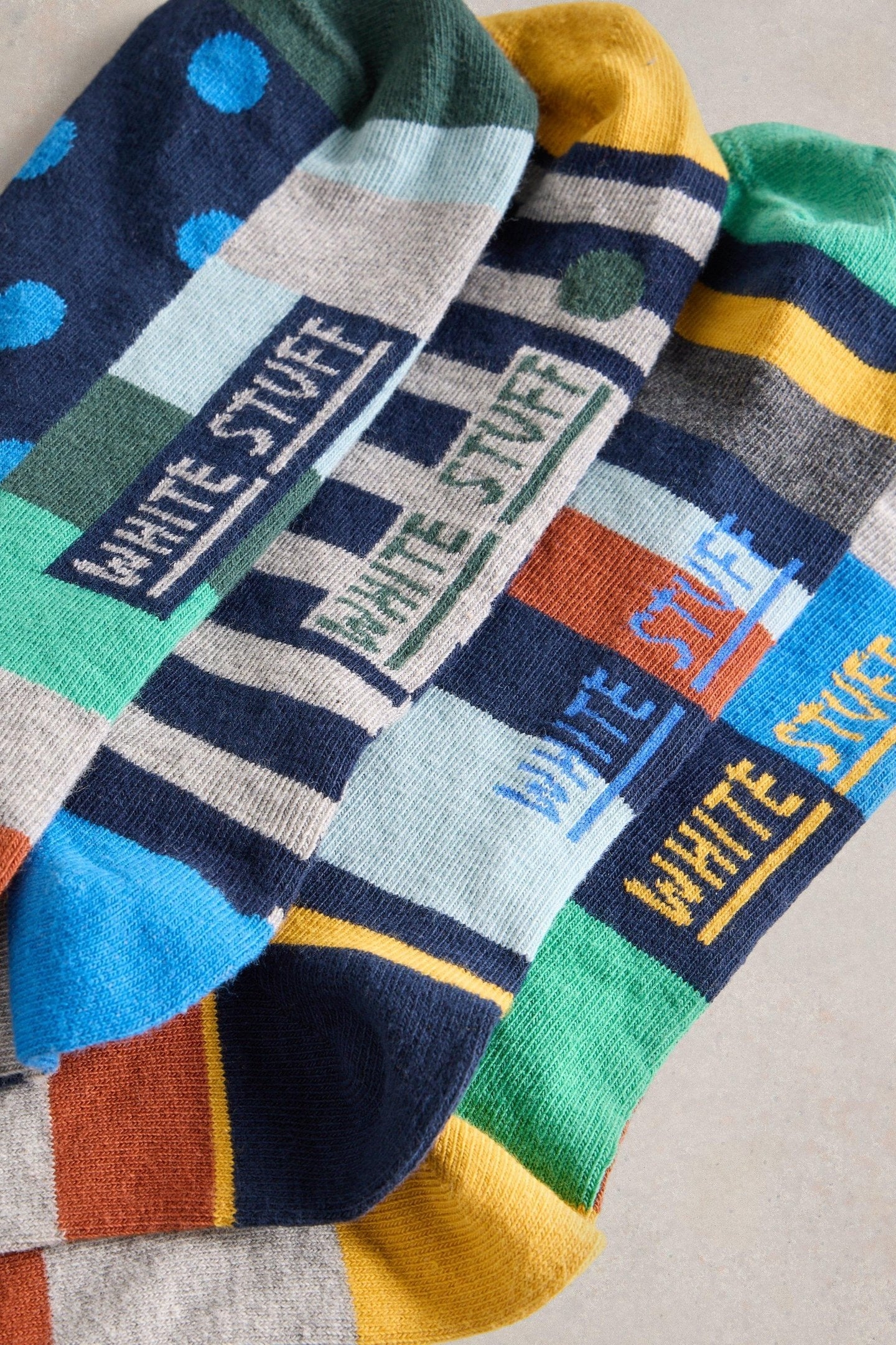 4PK HOTCH POTCH ANKLE SOCKS GREY MULTI 4