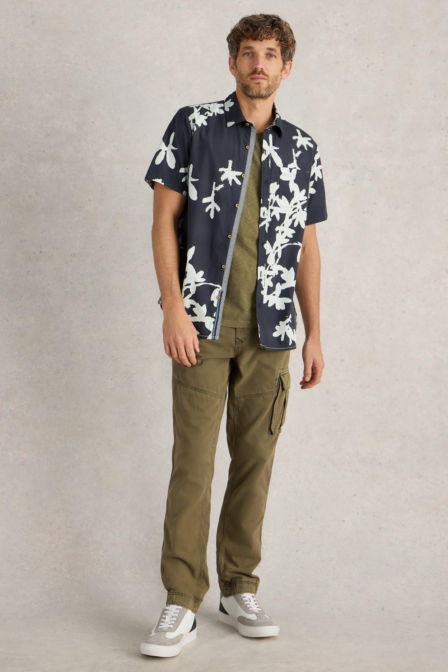 BLOSSOM SS PRINTED SHIRT NAVY PRINT 2