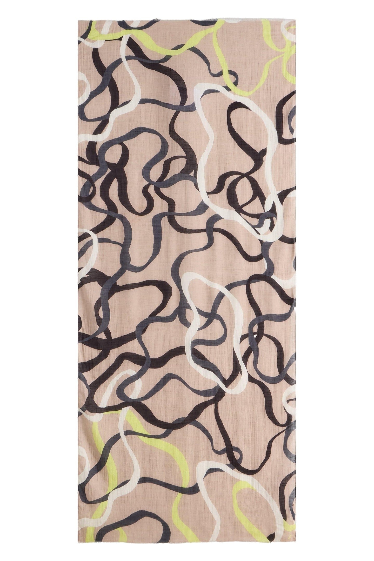 RIBBON SWIRL SCARF NATURAL MULTI 1