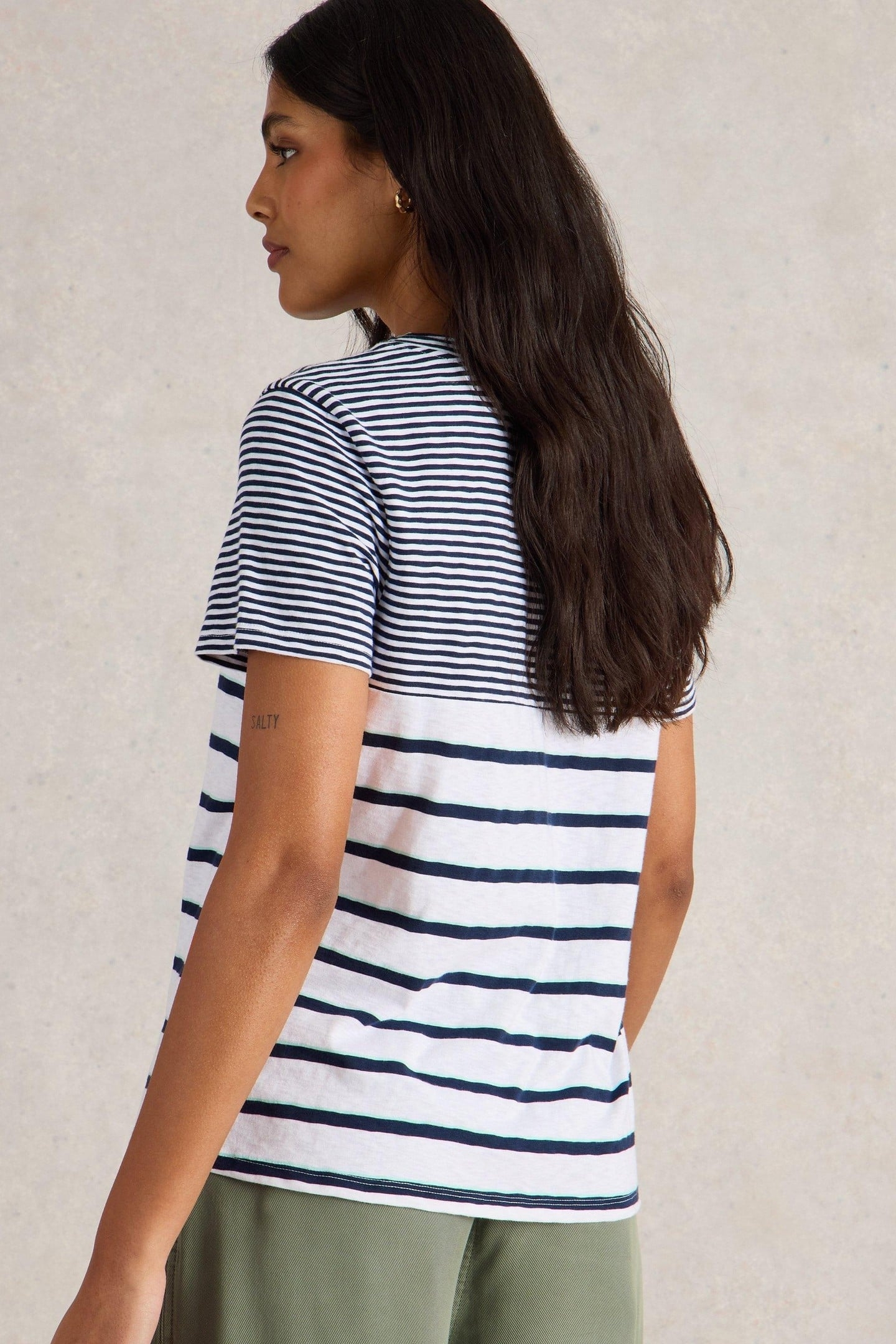 NADIA SHORT SLEEVE TEE NAVY MULTI 3