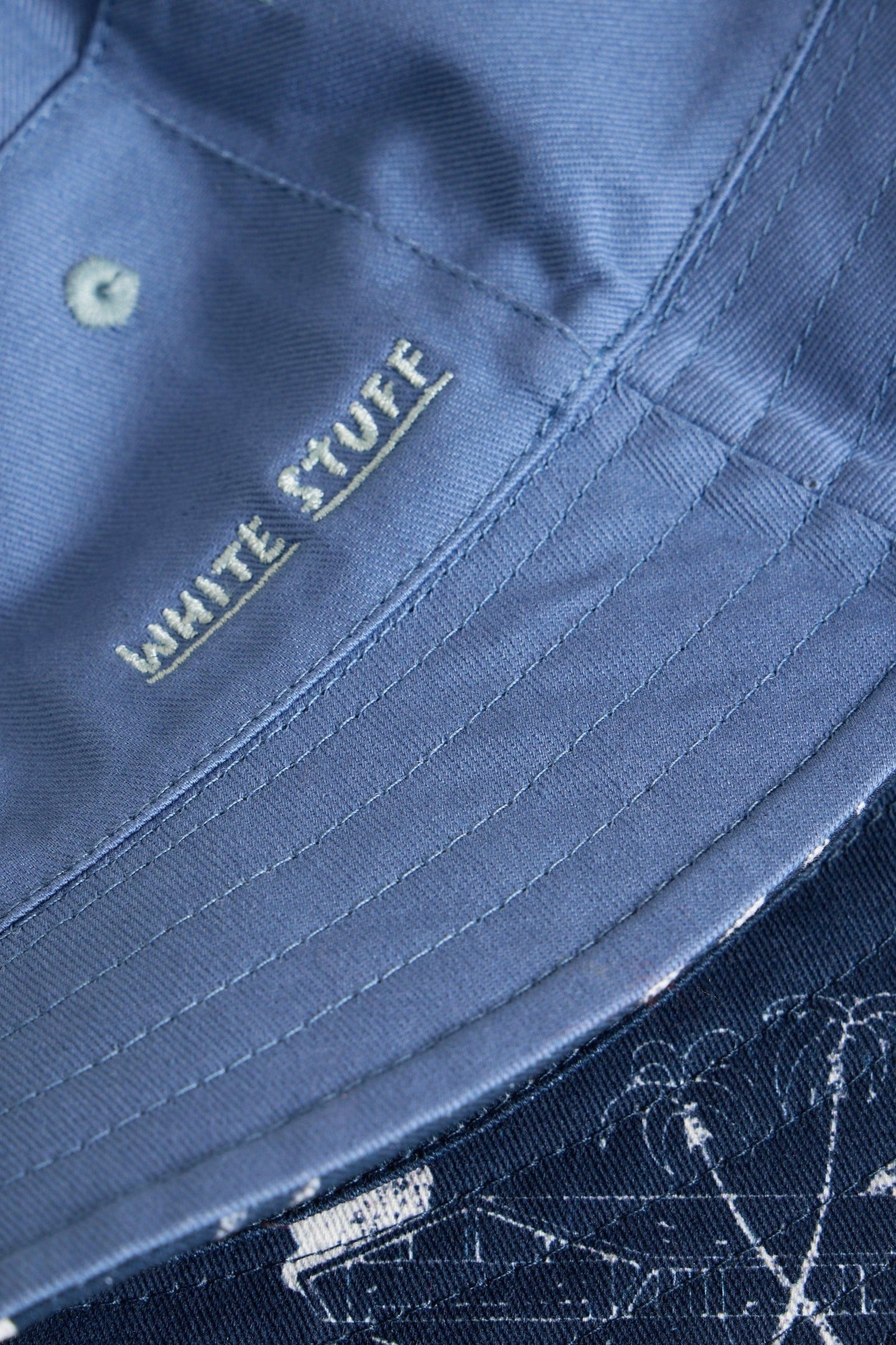 REVERSIBLE BUCKET HAT NAVY PRINT 3