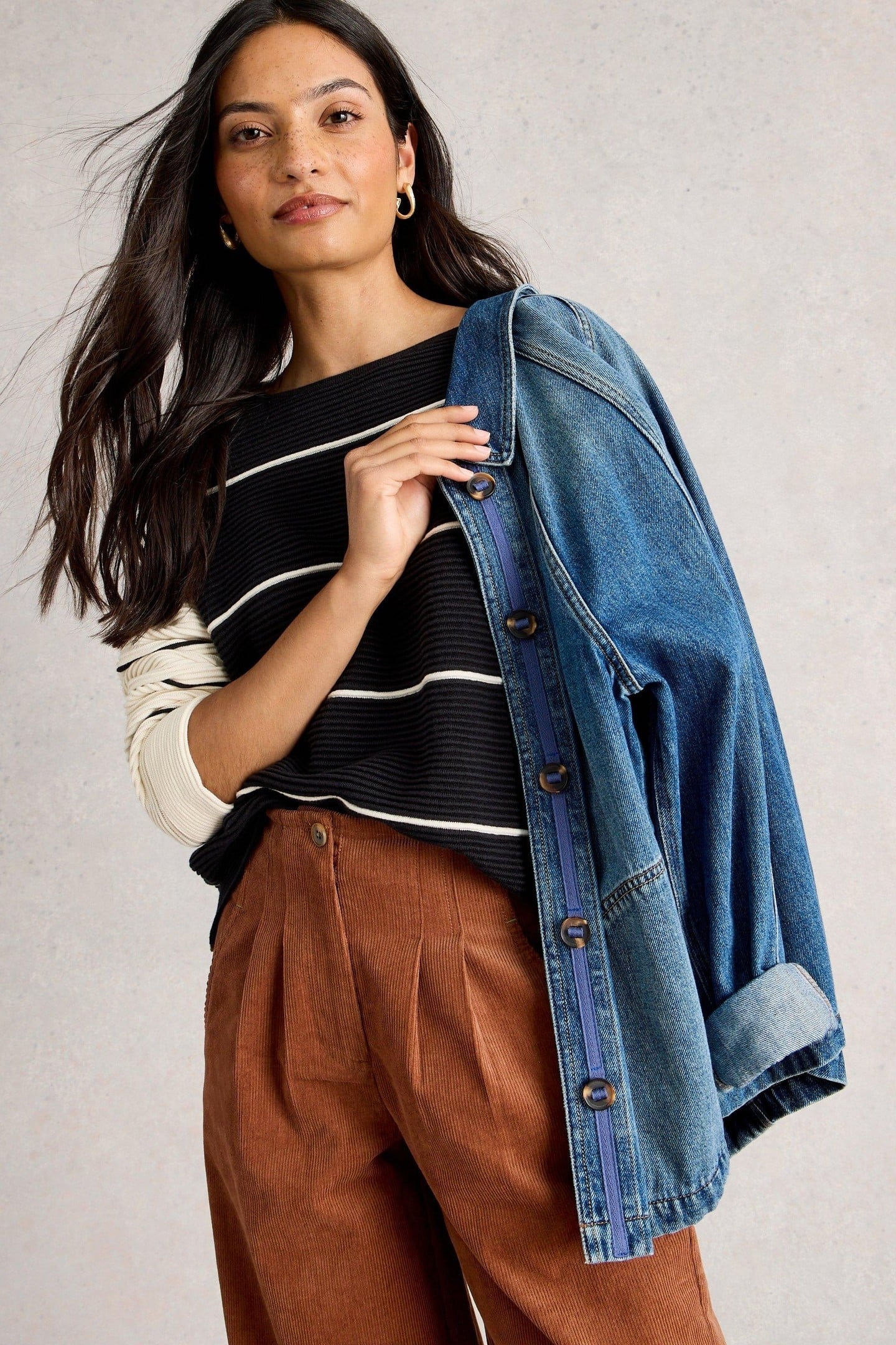 JANA STRIPE JUMPER BLACK MULTI 6