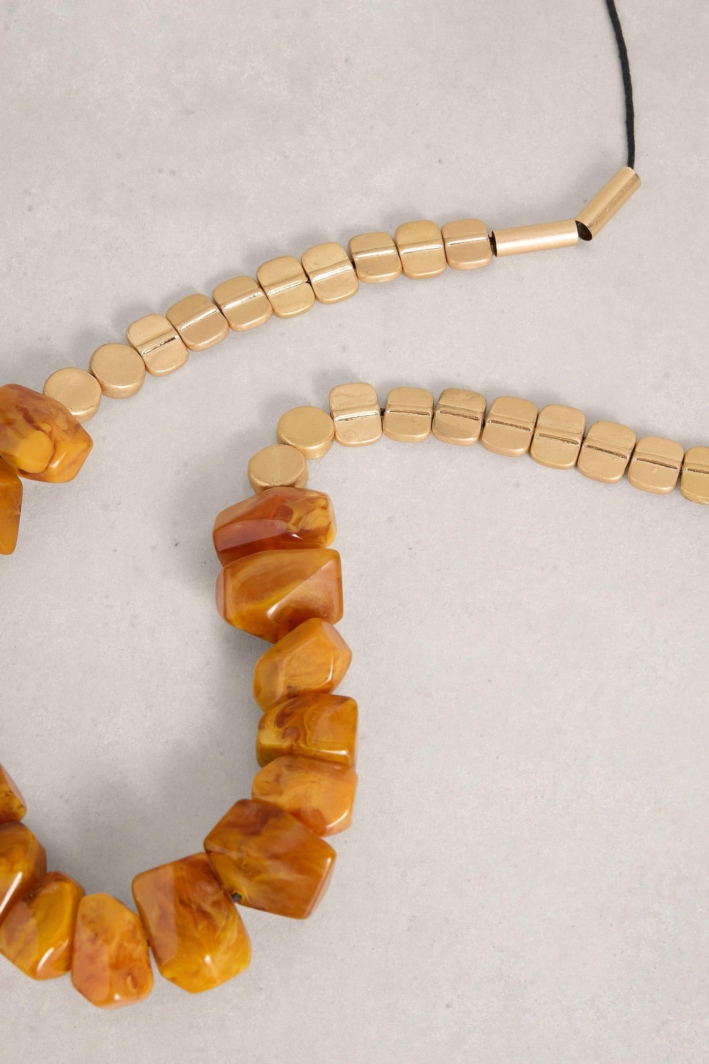 ROSE STONE NECKLACE BROWN MULTI 2