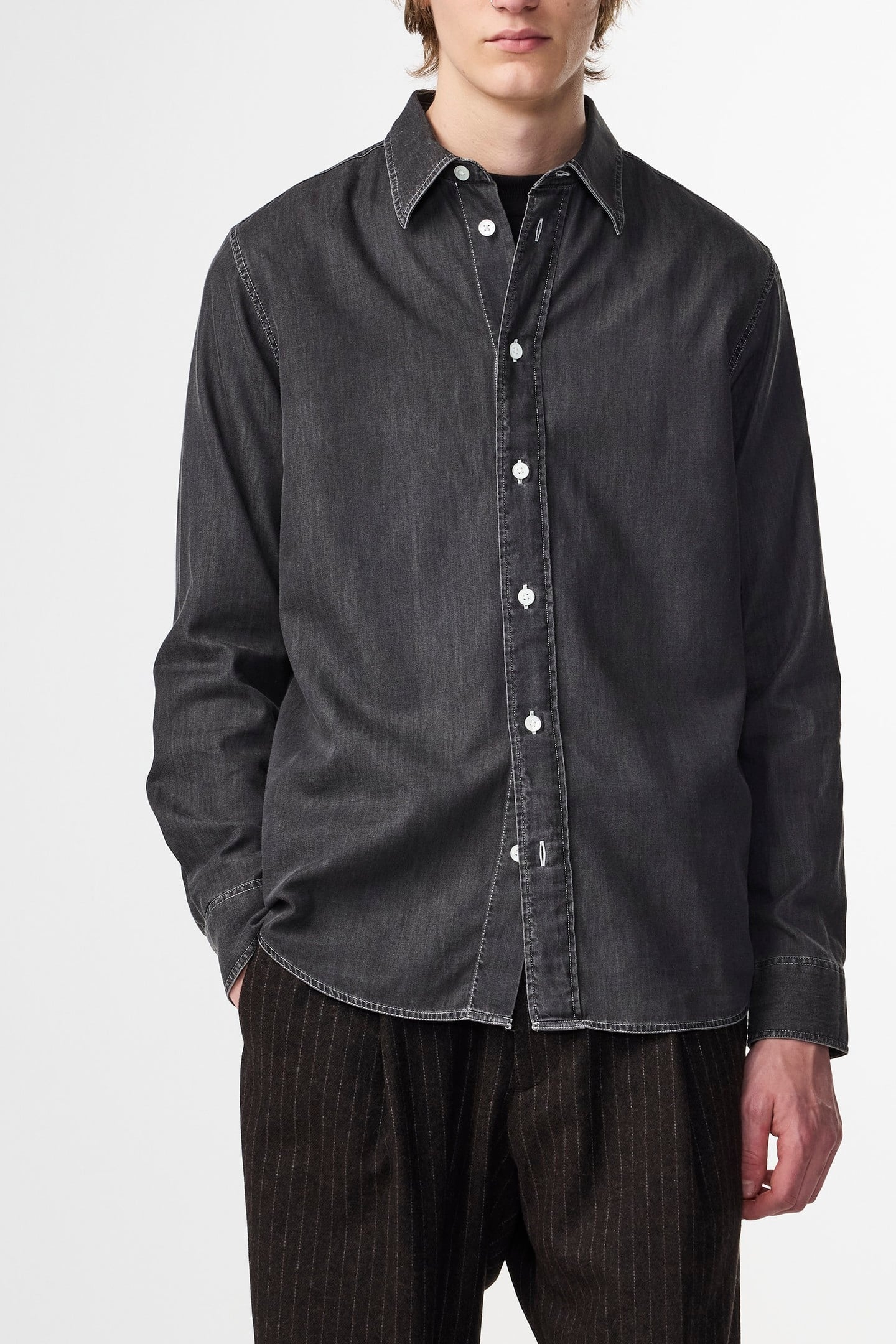 COLBY SHIRT GREY DENIM 1