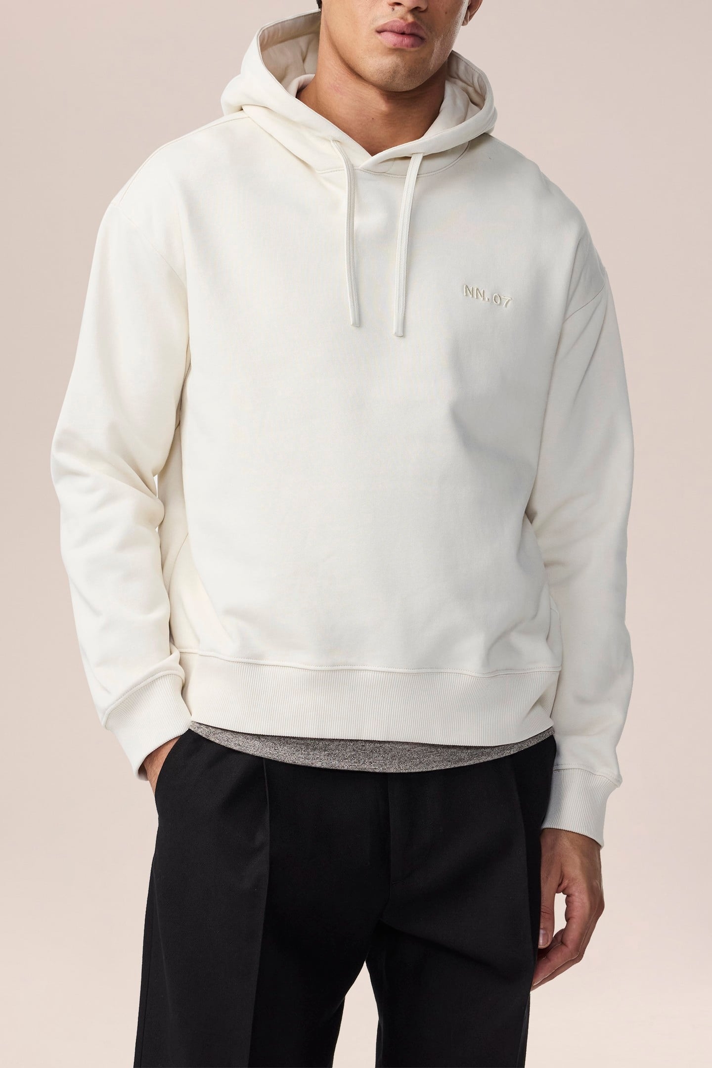 DAVID HOODIE SWEATSHIRT IVORY 1