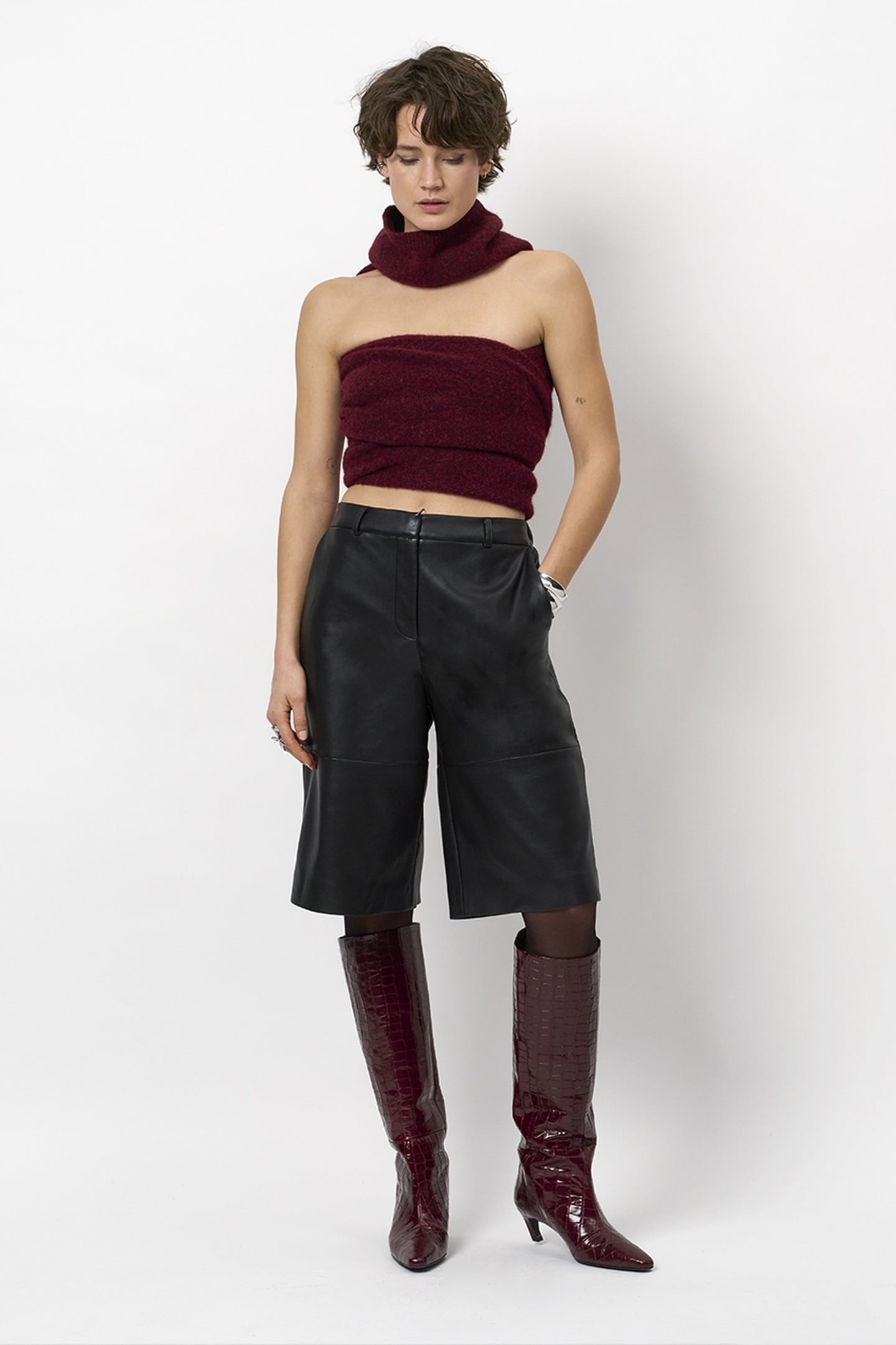 DANTE6-DANTE6-SALESSY CARDIGAN MULBERRY RED 3