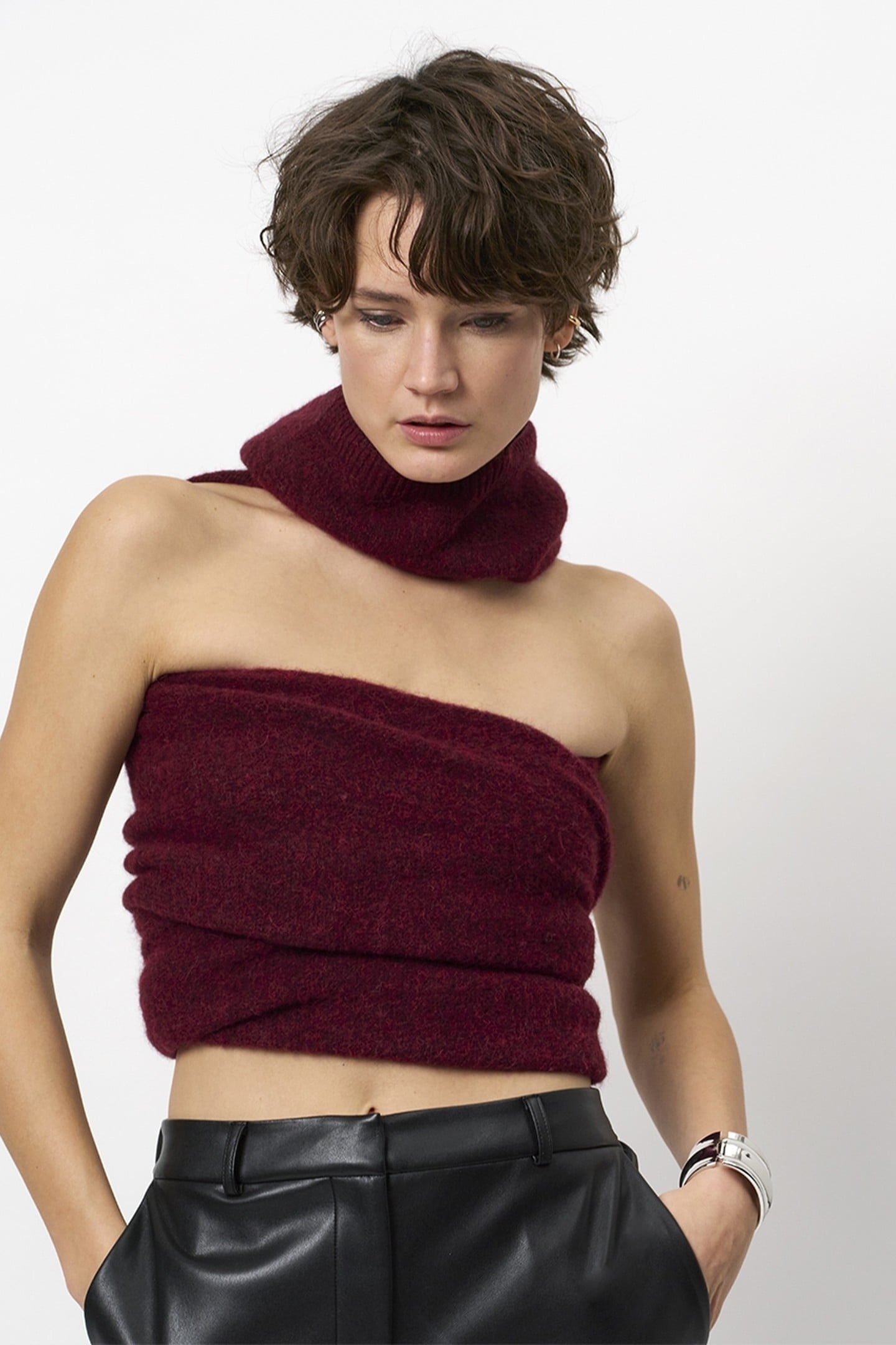 DANTE6-DANTE6-SALESSY CARDIGAN MULBERRY RED 2