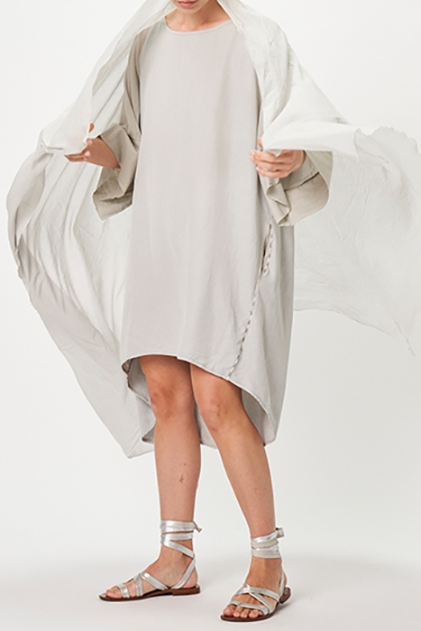 OVERSIZED KIMONO DRESS PARTY SILVER 1