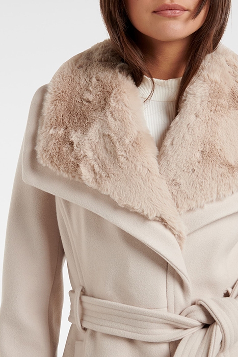 TEGAN FUR COLLAR COAT CREAM 5