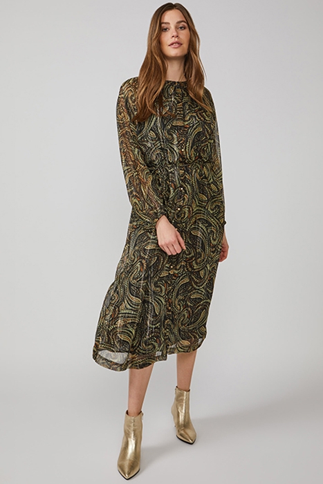 DRESS SWIRL PRINT GREENS 1