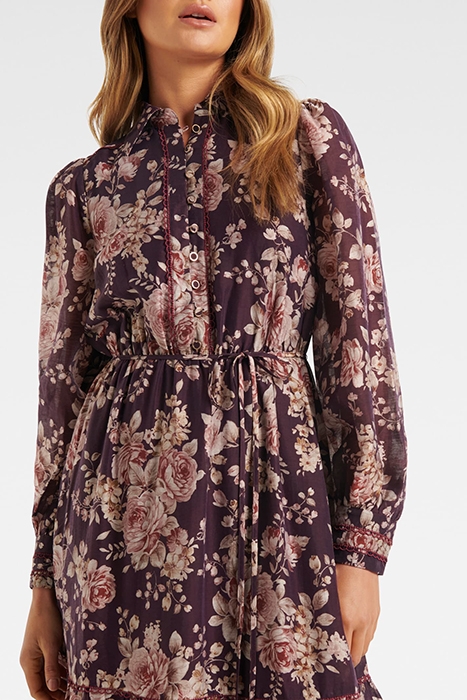CAMILLA MIDI SHIRT DRESS MULBERRY VICTORIA FLORAL 4