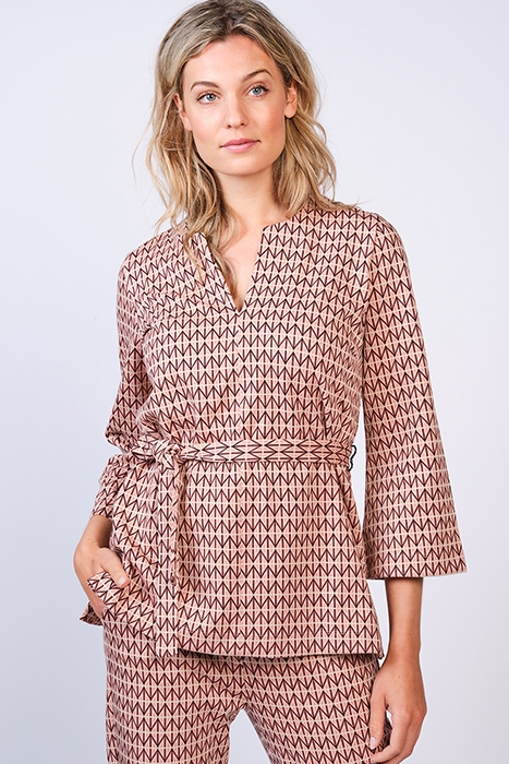 TOP GRAPHIC JACQUARD PEACH 1