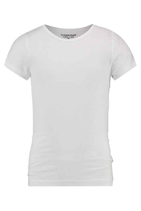 SHORT SLEEVE CREW NECK TS GIRLS REAL WHITE 1