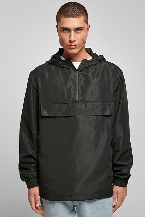 RECYCLED BASIC PULL OVER JACKET BLACK 1