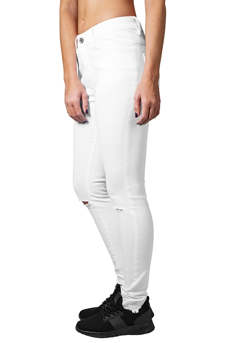 LADIES CUT KNEE PANTS WHITE 4