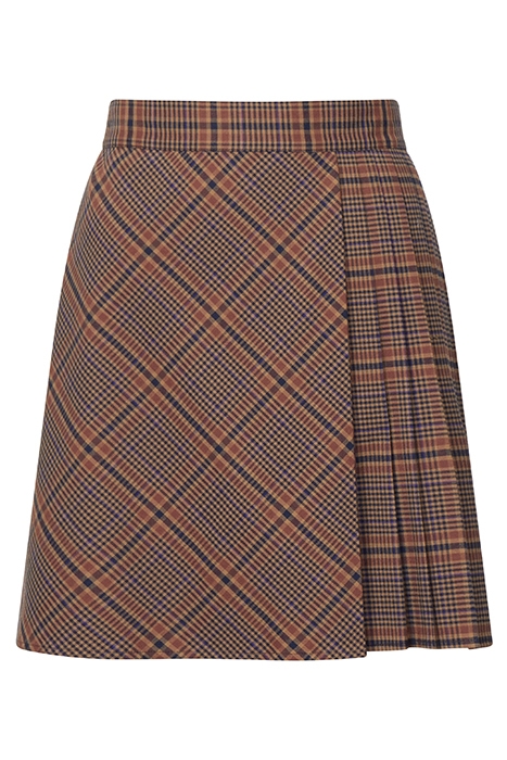 BETTINA CHECK SUITING SKIRT CAMEL MIX 6