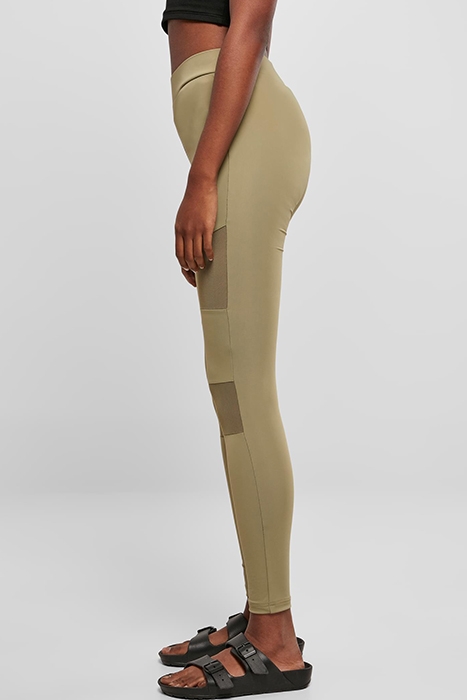 LADIES TECH MESH LEGGINGS KHAKI 6
