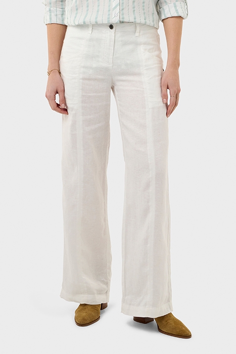 COMFORT FIT LINNEN ELBA BROEK CLOUD DANCER 1