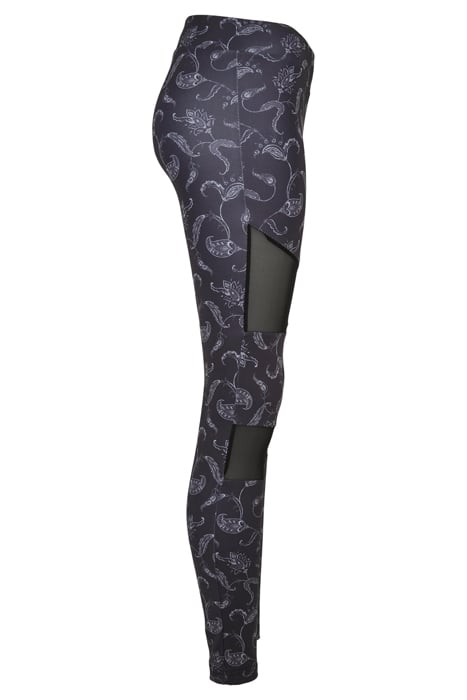 LADIES TECH MESH AOP LEGGINGS BLACKPAISLEY 8