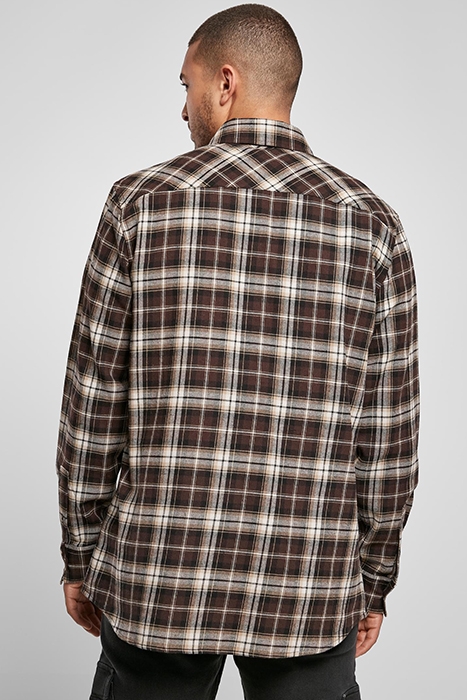 CHECKED ROOTS SHIRT DARKGROUND/WARMSAND 3