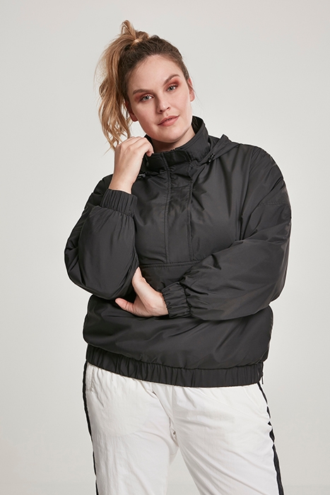 LADIES PANEL PULL OVER JACKET BLACK 2
