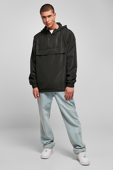 RECYCLED BASIC PULL OVER JACKET BLACK 3