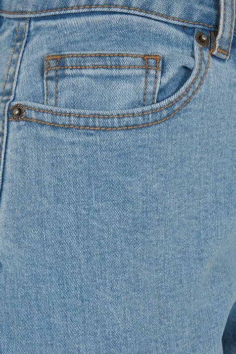 LADIES ORGANIC STRETCH DENIM CARGO PANTS CLEARBLUE BLEACHED 7