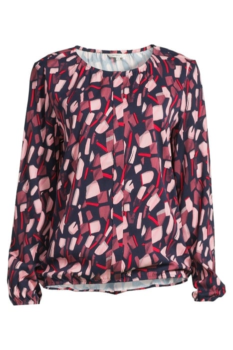 BLOUSE OTHER ON ABSTRACT MOTIFS ON FLOWY VISCOSE STRETCH BOR 6