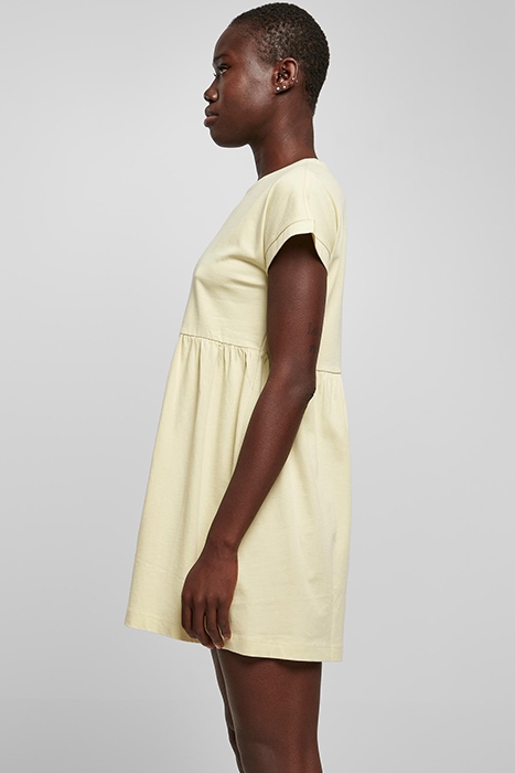 LADIES ORGANIC EMPIRE VALANCE TEE DRESS SOFTYELLOW 6