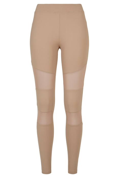 LADIES TECH MESH LEGGINGS SOFTTAUPE 1