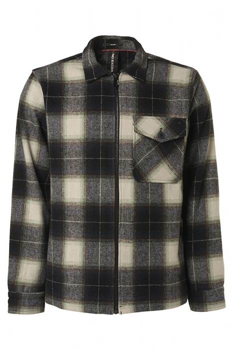 OVERSHIRT ZIPPER CLOSURE CHECK CARBON BLUE 1