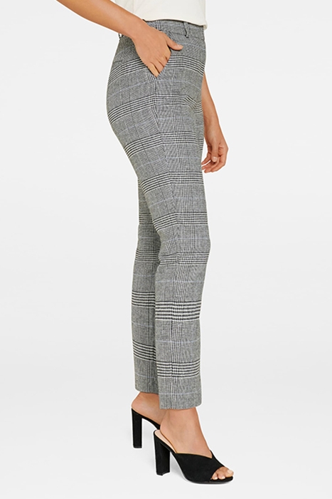 LORNA CHECK STRAIGHT LEG PANTS GREY CHECK 5