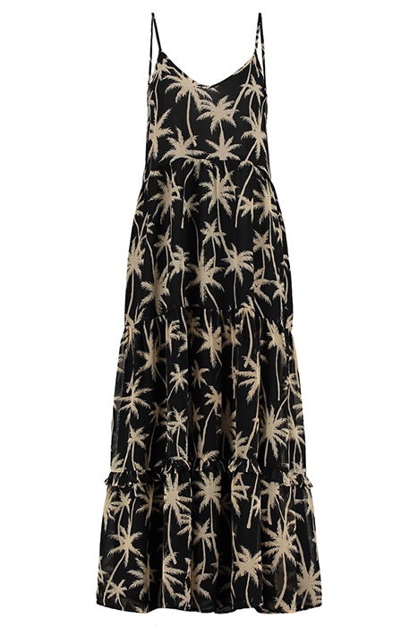 LADIES SICILY DRESS VACATION PALM BLACK 1