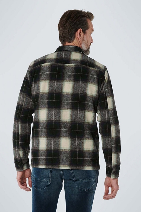 OVERSHIRT ZIPPER CLOSURE CHECK CARBON BLUE 3